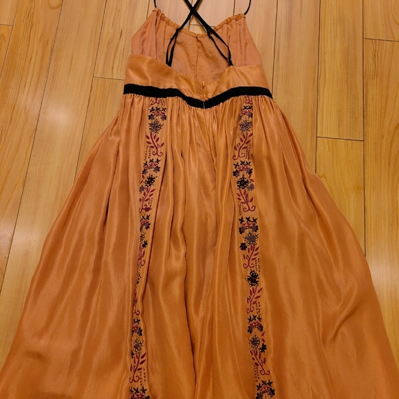 ANTHROPOLOGIE Plenty by Tracy Reese SZ 8 GOLD sun dress - Picture 3 of 7